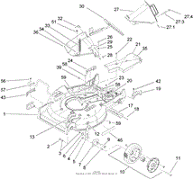 HOUSING AND DISCHARGE ASSEMBLY