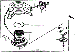 RECOIL STARTER ASSEMBLY HONDA GXV160K1-A1T