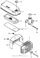 AIR FILTER AND MUFFLER ASSEMBLY