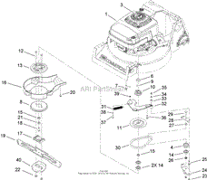 ENGINE AND BLADE BRAKE CLUTCH ASSEMBLY