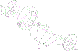 FRONT WHEEL AND TIRE ASSEMBLY NO. 121-1380