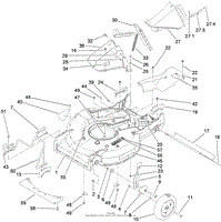 HOUSING, CHUTE AND WHEEL ASSEMBLY