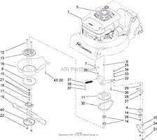 ENGINE AND BLADE BRAKE CLUTCH ASSEMBLY