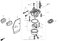 CARBURETOR ASSEMBLY HONDA GXV160UH2 A1T