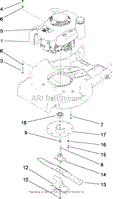 ENGINE AND BLADE ASSEMBLY