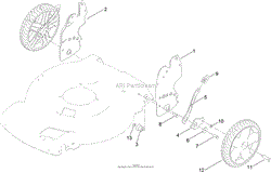 REAR WHEEL HEIGHT-OF-CUT ASSEMBLY