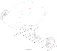 FRONT WHEEL AND HEIGHT-OF-CUT ASSEMBLY