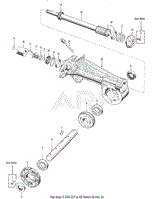 Tiller Attachment Transmission Assemblies