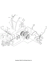 ENGINE, PULLEYS, BELTS, HANDLES &amp; SHIFTS