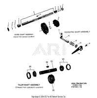 Wheel Shaft, Eccentric Shaft &amp; Tiller Shaft Assemblies