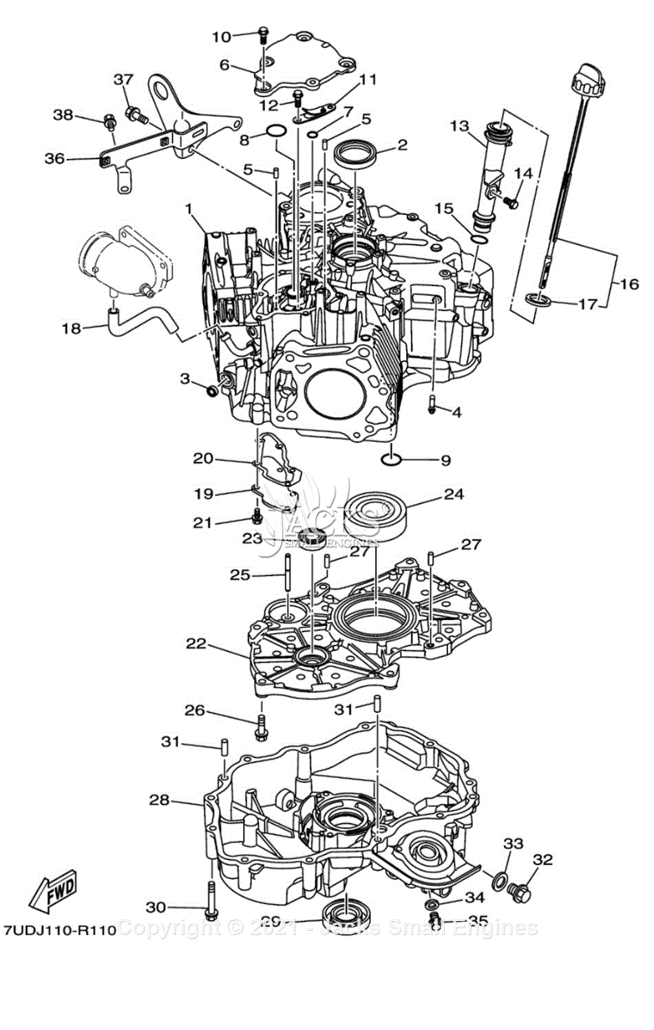 Yamaha MX80VJ7X61 7U1J-030 Parts Diagrams