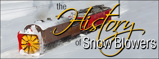 Snow Blower mounted on a train