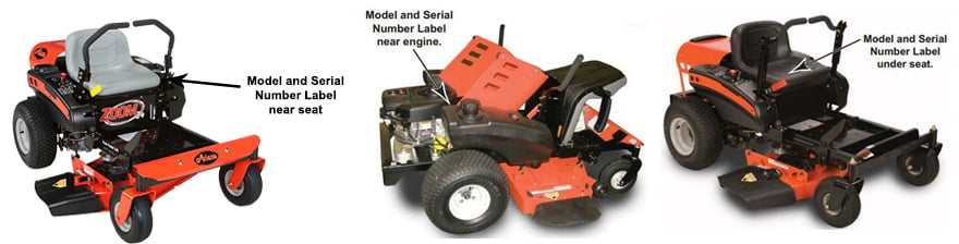 Ariens Zero Turn Model Locator