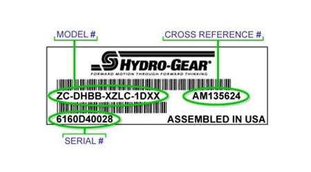 Hydro-Gear Model Locator