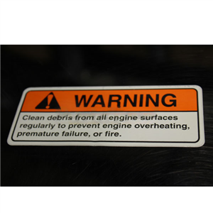 811215 LABEL WARNING ENGINE