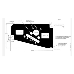 00166300 DECAL CONTROL PANEL C