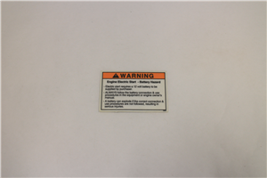 789059 Decal Electric Start Battery Hazard