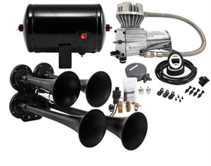 ProBlaster™ chrome compact quad air horn system - 141/6270RC HK4