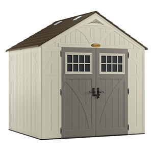 Tremont 8 ft. x 7 ft. Plastic Vertical Greenhouse Storage Shed with Floor Kit BMS8700