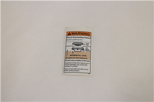 Overfill Warning Decal 795123